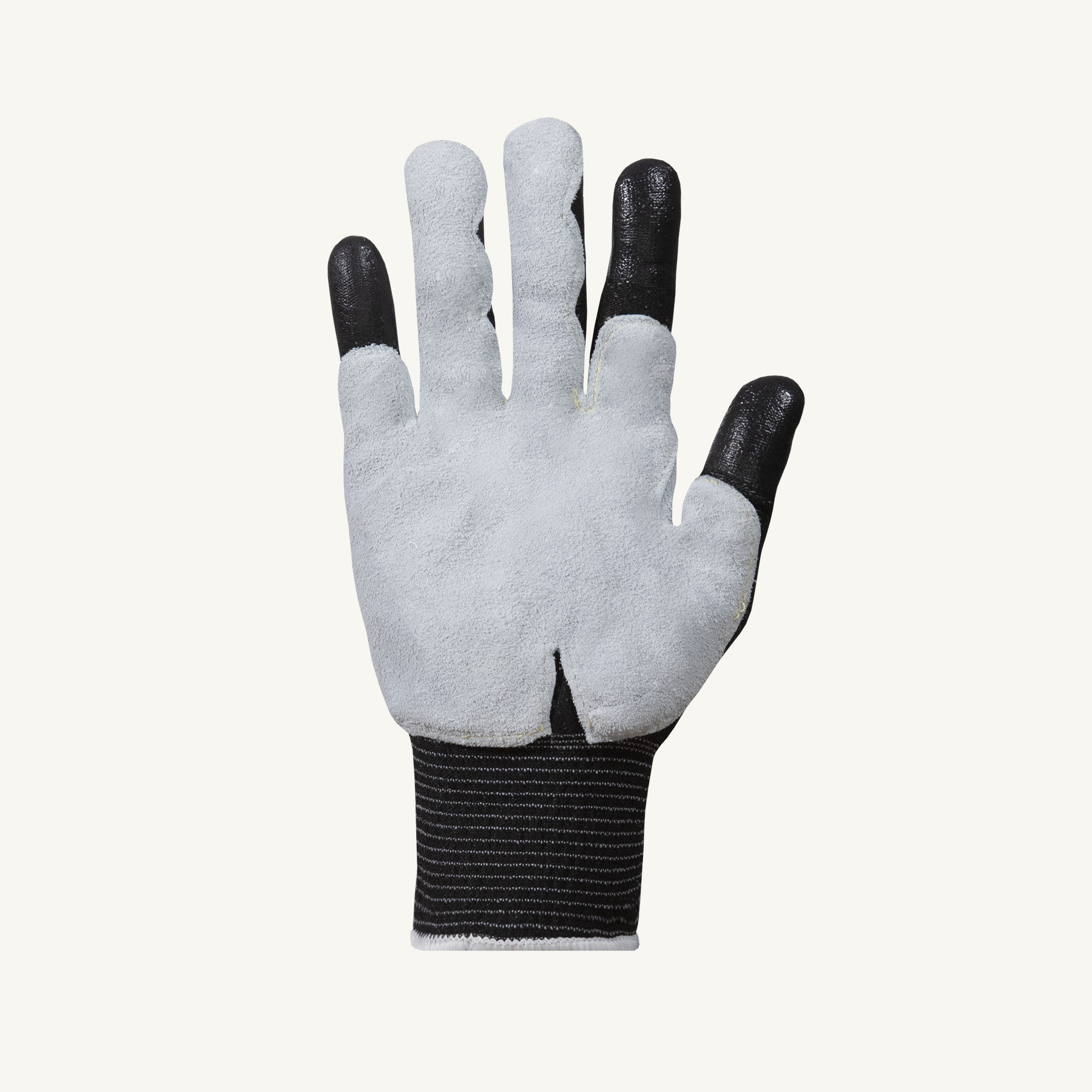 #S18TXFTLP Superior Glove® TenActiv™ Leather Palm Patch Nitrile Foam Coated A9 (palm) A6 (Back of Hand) Cut Gloves